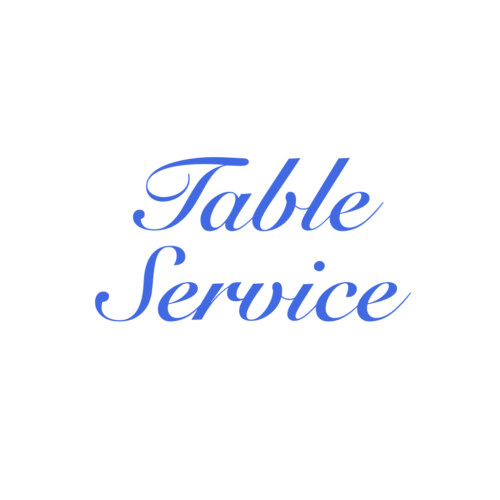 Table Service — blue script logo